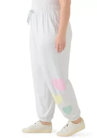 Plus Pull On Joggers with Embroidery