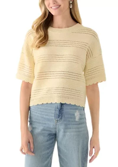 Women's Scallop Edge Sweater