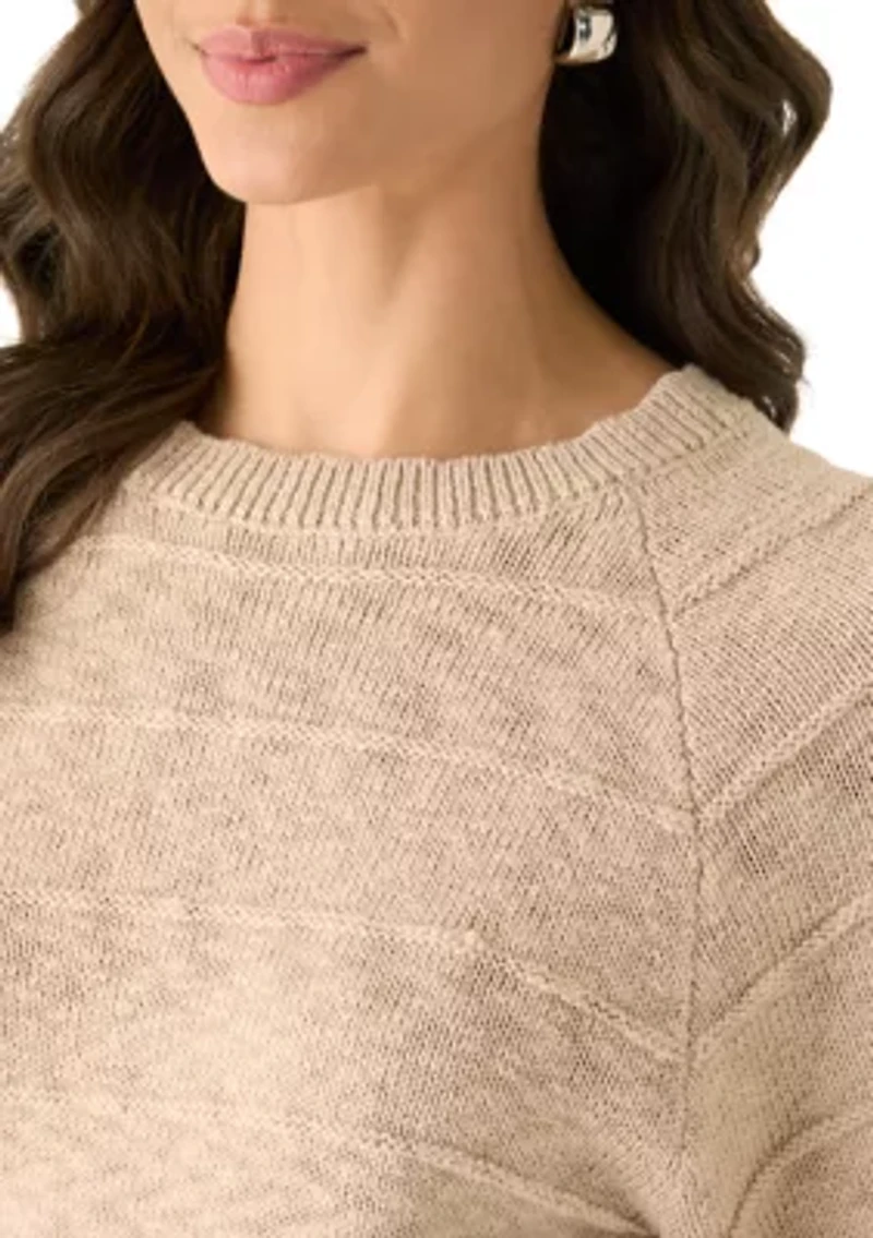 Women's Crew Neck Raglan Sleeve Jersey Top