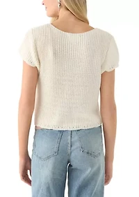 Women's Short Sleeve One Button Cardigan