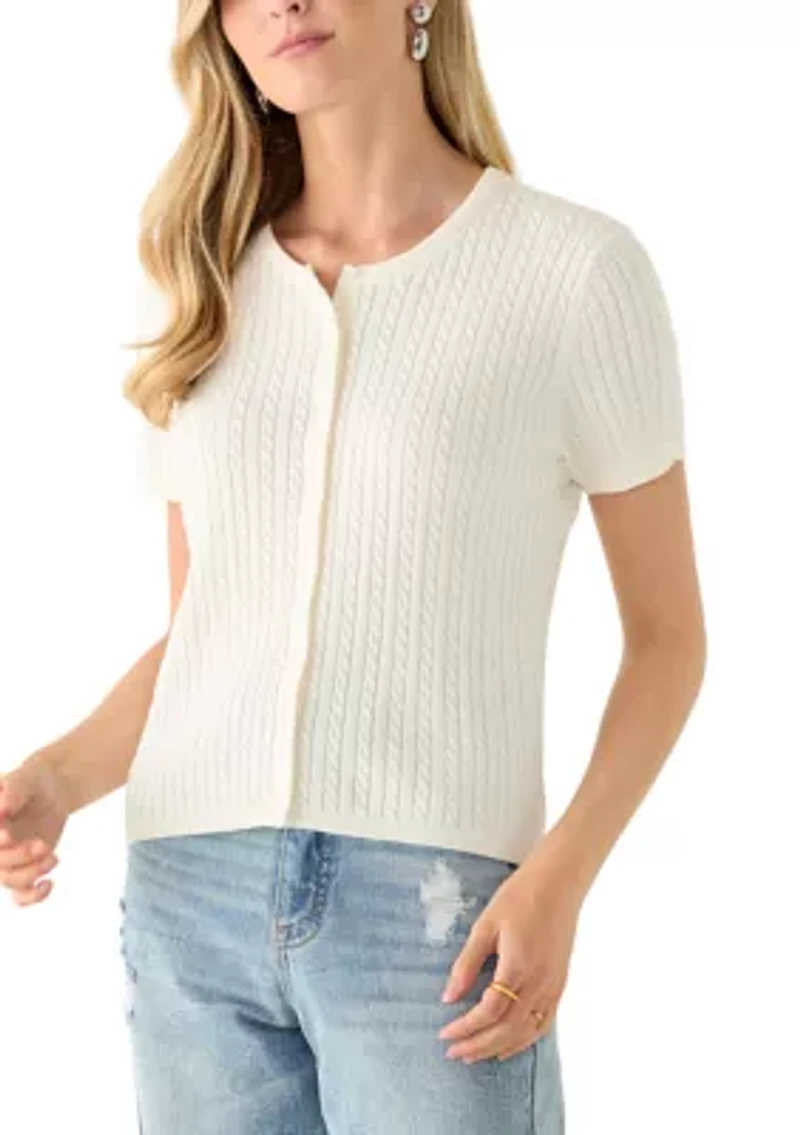 Women's Cable Knit Button Down Cardigan