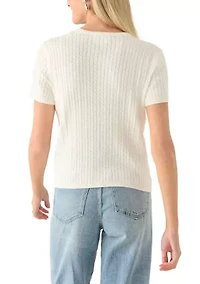 Women's Cable Knit Button Down Cardigan