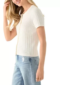 Women's Cable Knit Button Down Cardigan