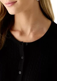 Women's Cable Knit Button Down Cardigan