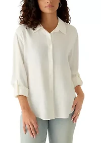 Women's Basic Button Down Shirt