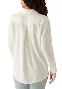 Women's Basic Button Down Shirt