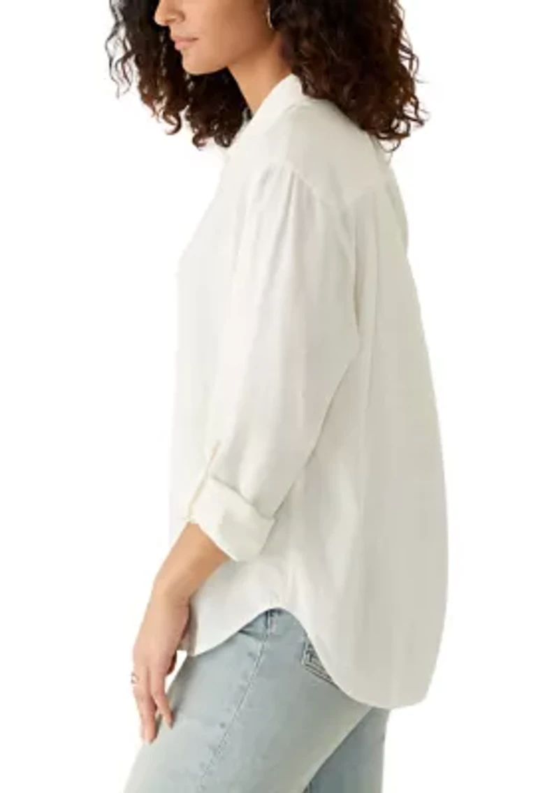Women's Basic Button Down Shirt