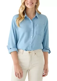 Women's Woven Button Down Shirt