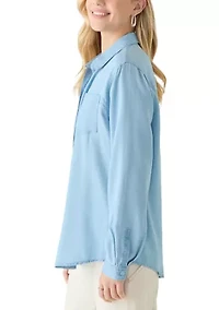 Women's Woven Button Down Shirt