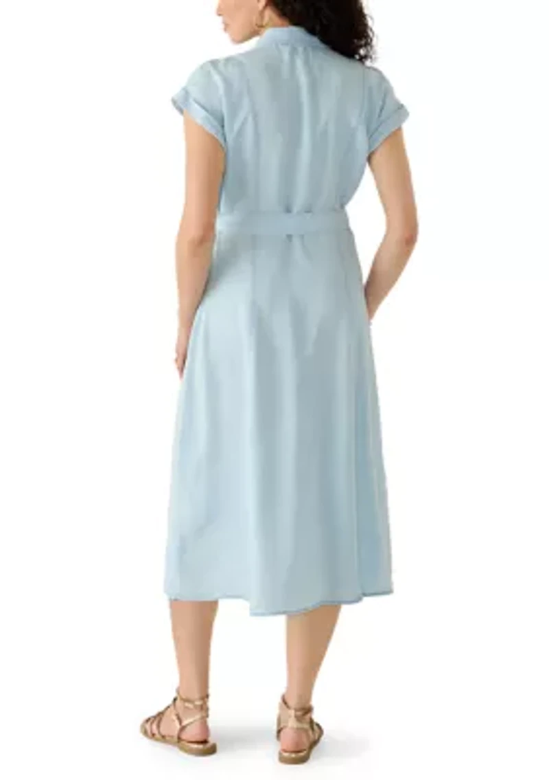Women's Collared Button Down Dress