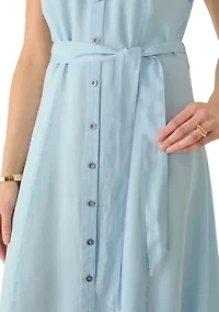 Women's Collared Button Down Dress