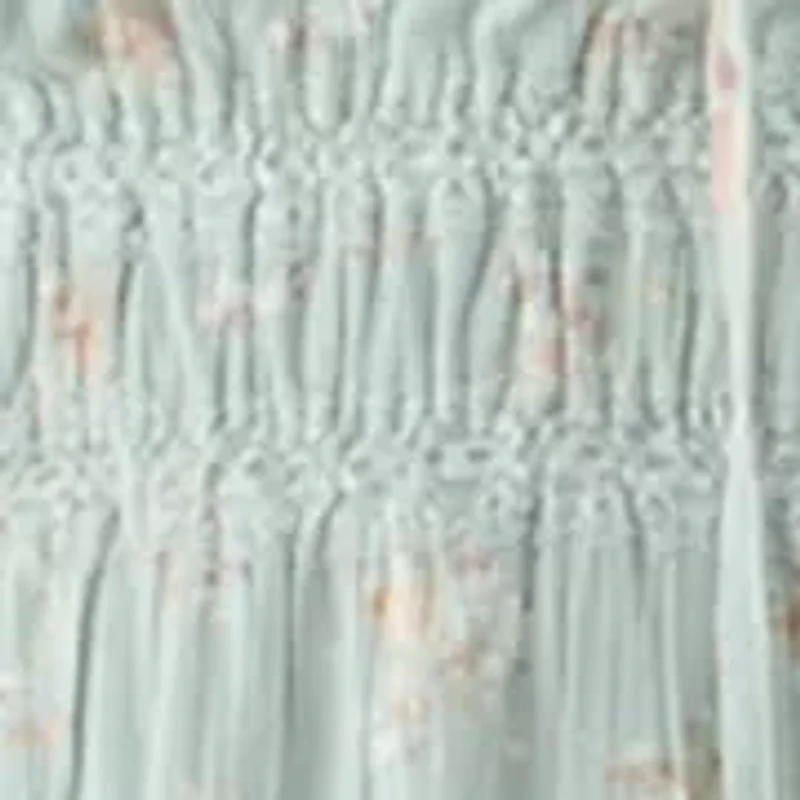 Women's Gauze Scoop Neck Crochet Trim Midi Dress
