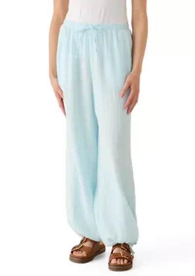 Women's Barrel Leg Gauze Pants