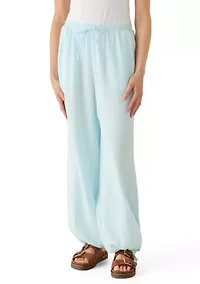 Women's Barrel Leg Gauze Pants