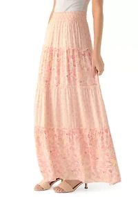 Women's 3 Tier Ruffle Midi Skirt