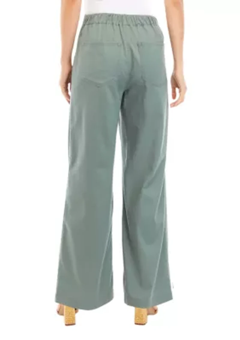 Women's Pleat Front Wide Leg Pants