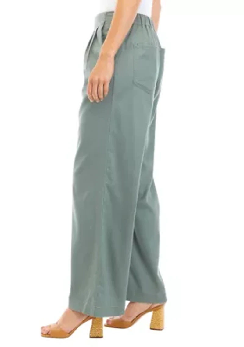 Women's Pleat Front Wide Leg Pants