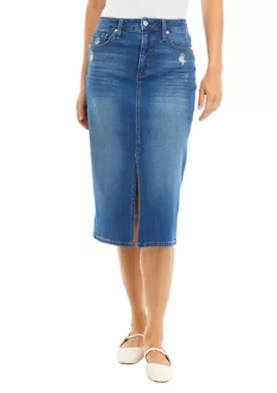 Women's Split Front Midi Skirt