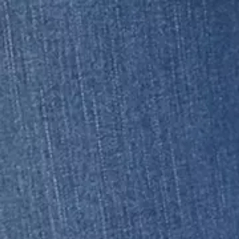 Petite Mid Rise Straight Stretch Jeans