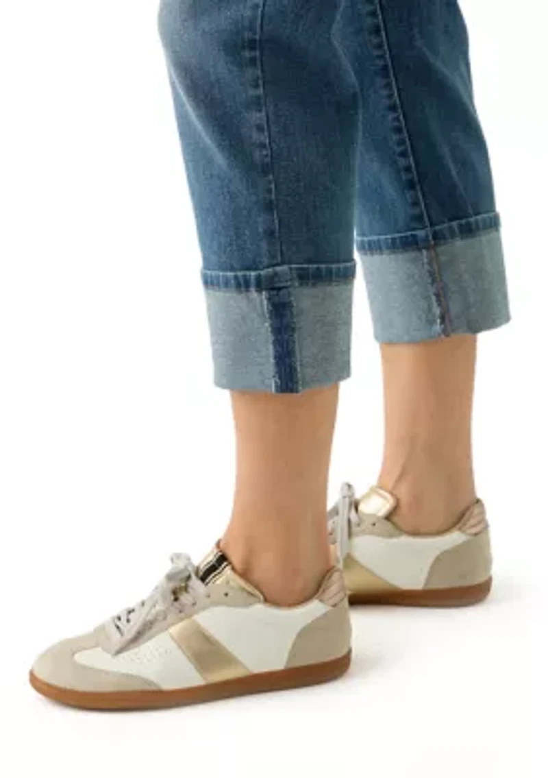 Women's High Rise Wide Cuff Straight Jeans