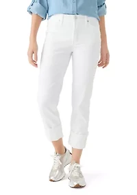 Women's High Rise Wide Cuff Straight Jeans