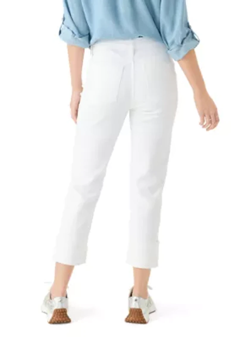 Women's High Rise Wide Cuff Straight Jeans