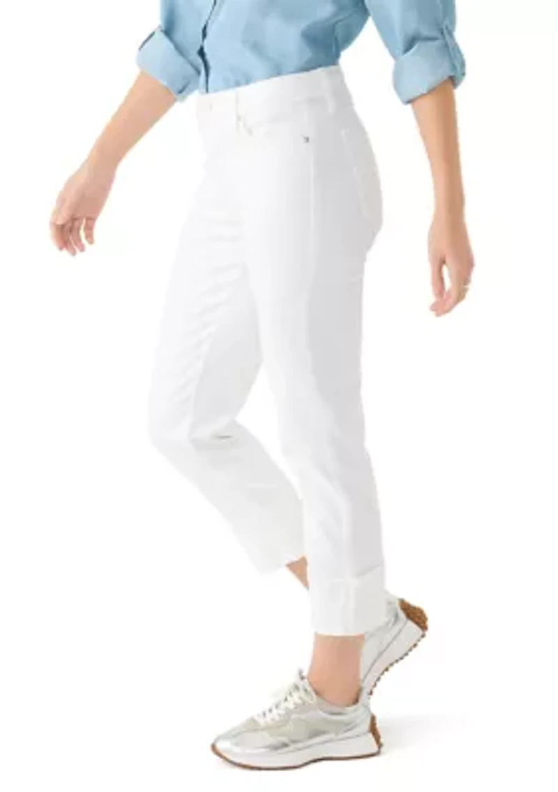 Women's High Rise Wide Cuff Straight Jeans