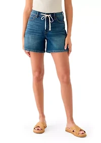 Women's Tie Waist Long Shorts