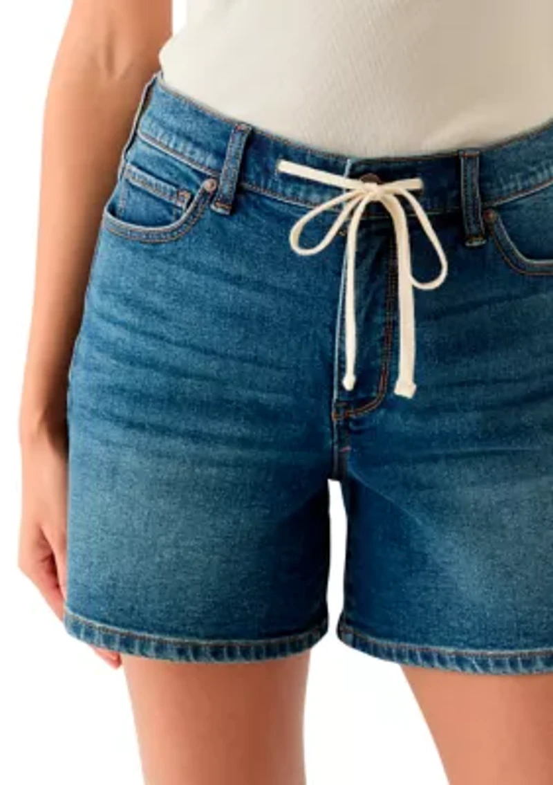 Women's Tie Waist Long Shorts