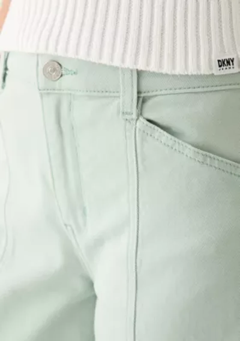 Women's Wide Leg Front Cropped Pants