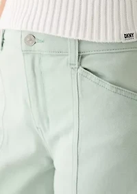 Women's Wide Leg Front Cropped Pants
