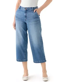 Women's High Rise Leg Cropped Jeans