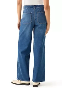 Women's High Rise Pocket Wide Leg Jeans