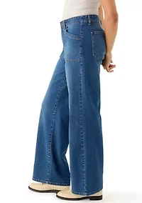 Women's High Rise Pocket Wide Leg Jeans