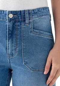 Women's High Rise Pocket Wide Leg Jeans