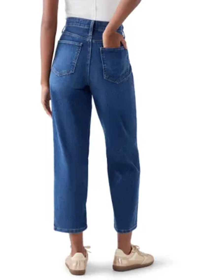 Women’s Straight-Leg Seamed Front Ankle Jeans