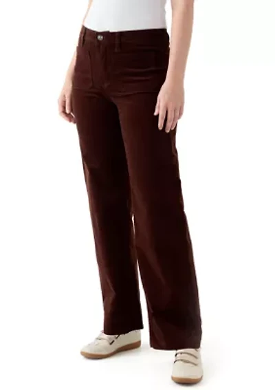 Women's High Rise Pocket Wide Leg Boyfriend Jeans