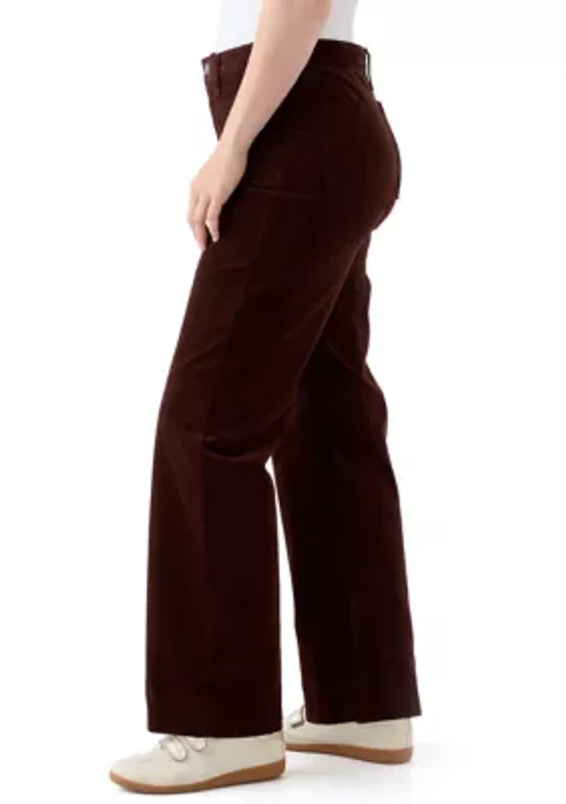 Women's High Rise Pocket Wide Leg Boyfriend Jeans