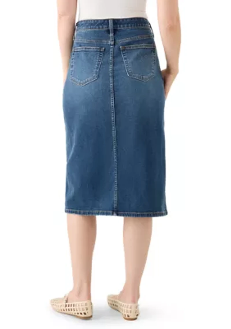 Women's High Rise Denim Skirt