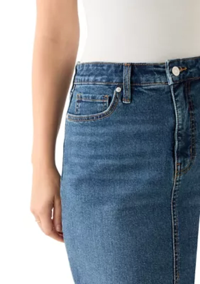 Women's High Rise Denim Skirt
