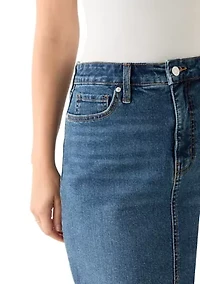 Women's High Rise Denim Skirt