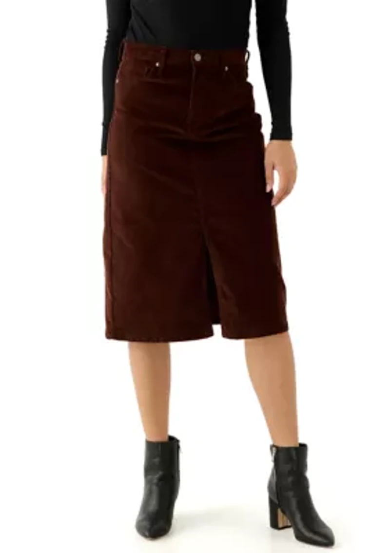 Women's High Rise Corduroy Skirt