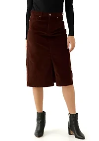 Women's High Rise Corduroy Skirt