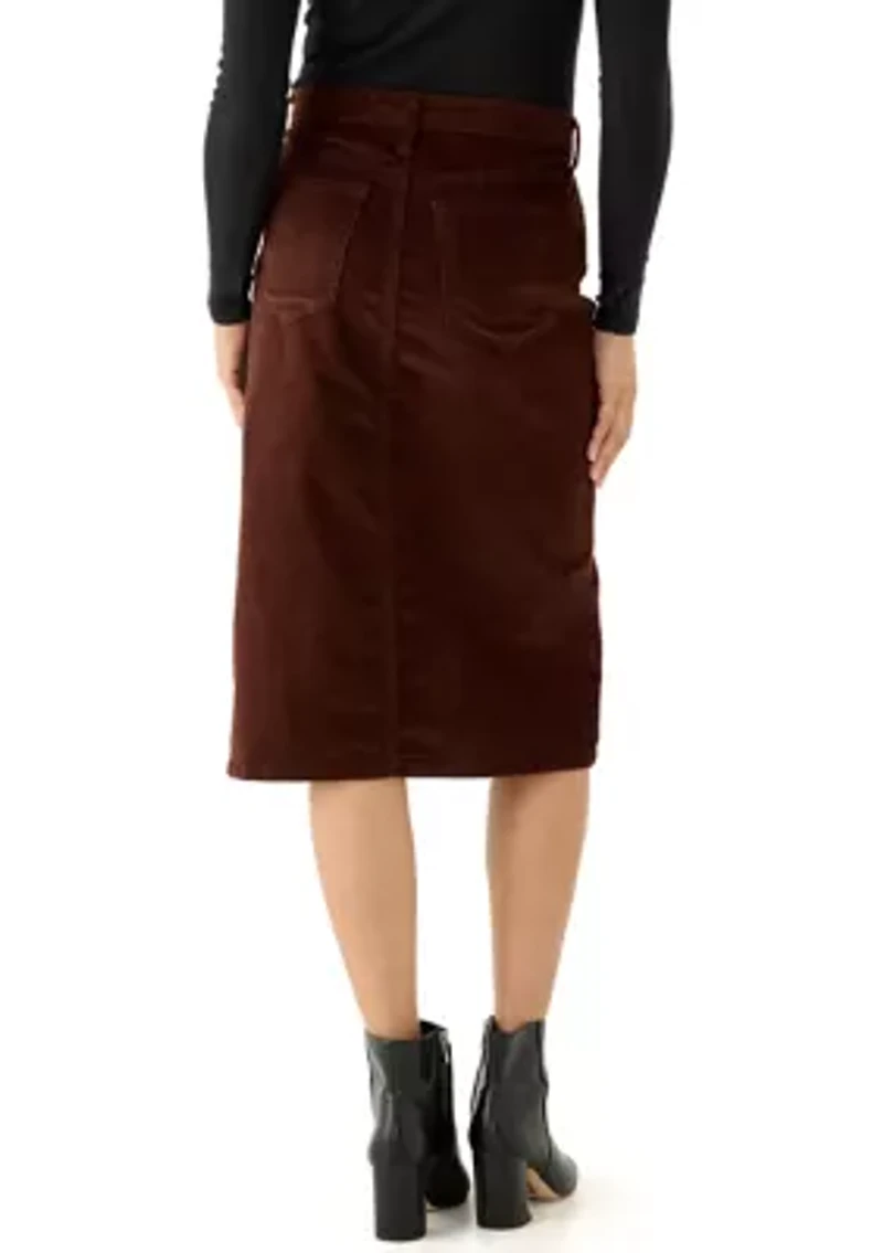 Women's High Rise Corduroy Skirt