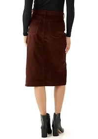 Women's High Rise Corduroy Skirt