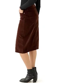 Women's High Rise Corduroy Skirt