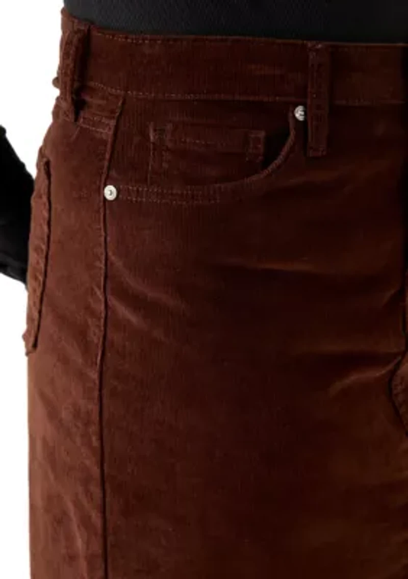 Women's High Rise Corduroy Skirt