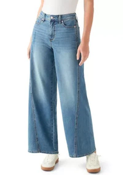 Women's High Rise Seamed Wide Leg Jeans