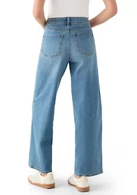 Women's High Rise Seamed Wide Leg Jeans