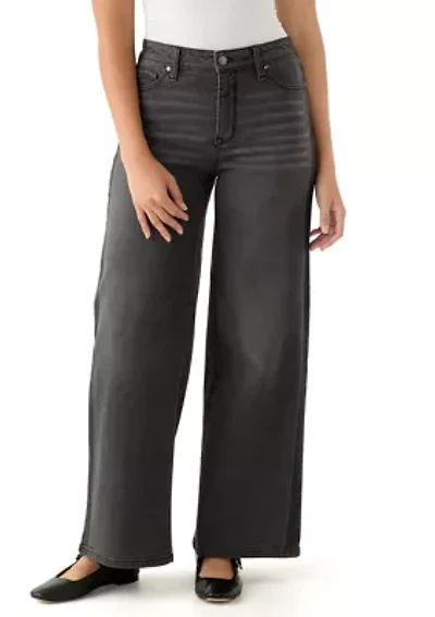 Women's High Rise Relaxed Wide Leg Tuxedo Jeans